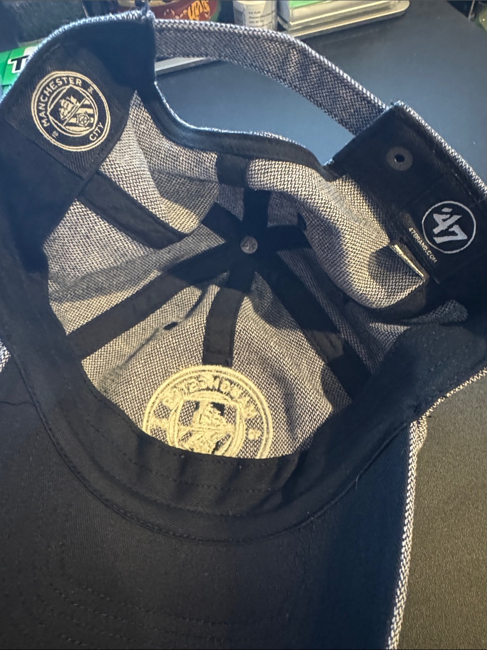 Premier League Manchester City 47 Brand Embroidered Gray Twill Baseball Cap - Picture 2 of 3